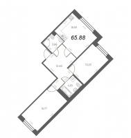 3 ккв (Евро) № 37 Корп.: 8 Уч. 241 , Секция 2  в ЖК Огни Залива