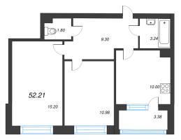 2 ккв № 10 Корп.: 1 , Секция 1  в ЖК Охтинские высоты