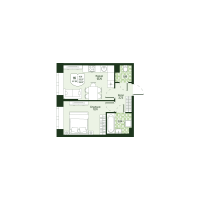 1 ккв № 151 Корп.: 2 , Секция 8  в ЖК Охтинские высоты