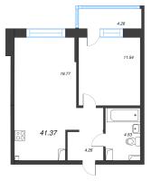 2 ккв (Евро) № 156 Корп.: 3 , Секция 8  в ЖК Охтинские высоты