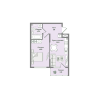 2 ккв (Евро) № 61 Корп.: 5 , Секция 4  в ЖК Охтинские высоты