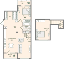 3 ккв (Евро) № 156 Корп.: 6 , Секция 7  в ЖК Охтинские высоты