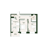 3 ккв (Евро) № 14 Корп.: 2 , Секция 1  в ЖК Охтинские высоты