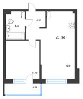 2 ккв (Евро) № 53 Корп.: 3 , Секция 3  в ЖК Охтинские высоты