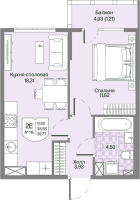 2 ккв (Евро) № 115 Корп.: 2 , Секция 6  в ЖК Охтинские высоты
