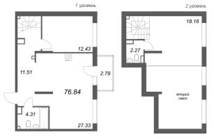 3 ккв (Евро) № 73 Корп.: 6 , Секция 3  в ЖК Охтинские высоты