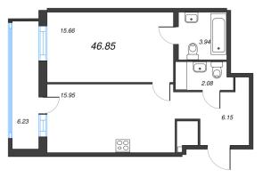2 ккв (Евро) № 214 Корп.: 5.3.1 , Секция 1  в ЖК Окла Вижн