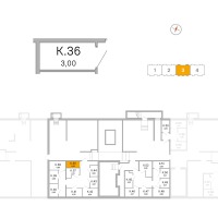 Кладовка № К.36 Корп.: 3.2.3 , Секция 3  в ЖК Окла