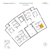 Кладовка № К.145 Корп.: 5.1.1 , Секция 6  в ЖК Окла