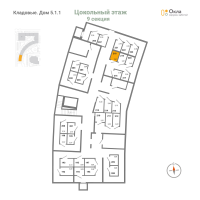 Кладовка № К.218 Корп.: 5.1.1 , Секция 9  в ЖК Окла