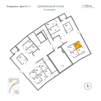 Кладовка № К.144 Корп.: 5.1.1 , Секция 6  в ЖК Окла