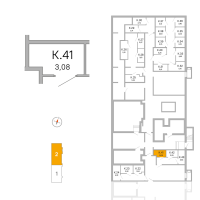 Кладовка № К.41 Корп.: 3.2.1 , Секция 2  в ЖК Окла