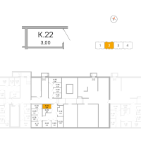 Кладовка № К.22 Корп.: 3.2.3 , Секция 1  в ЖК Окла