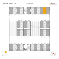 Паркинг № П.193 Корп.: 3.2.2 , Секция П  в ЖК Окла