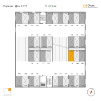 Паркинг № П.179 Корп.: 3.2.2 , Секция П  в ЖК Окла