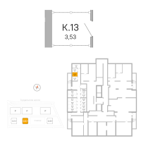 Кладовка № К.13 Корп.: 2.2.1 , Секция 1  в ЖК Окла