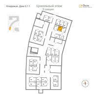 Кладовка № К.219 Корп.: 5.1.1 , Секция 9  в ЖК Окла