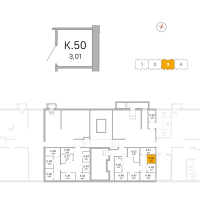 Кладовка № К.50 Корп.: 3.2.3 , Секция 3  в ЖК Окла