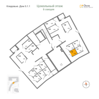 Кладовка № К.143 Корп.: 5.1.1 , Секция 6  в ЖК Окла