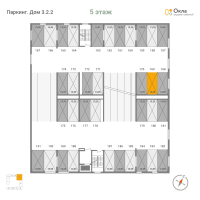 Паркинг № П.169 Корп.: 3.2.2 , Секция П  в ЖК Окла