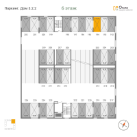 Паркинг № П.194 Корп.: 3.2.2 , Секция П  в ЖК Окла