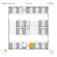 Паркинг № П.187 Корп.: 3.2.2 , Секция П  в ЖК Окла