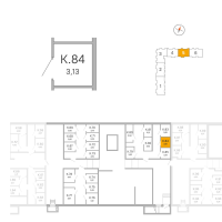 Кладовка № К.84 Корп.: 3.1.1 , Секция 5  в ЖК Окла