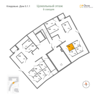 Кладовка № К.142 Корп.: 5.1.1 , Секция 6  в ЖК Окла
