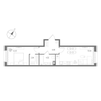 2 ккв (Евро) № 26 Корп.: 2 , Секция 1  в ЖК Остров Первых