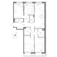 5 ккв (Евро) № 168 Корп.: 3 , Секция 5  в ЖК Остров Первых