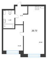 2 ккв (Евро) № 380 Корп.: 1 , Секция 6  в ЖК Остров Первых