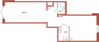 К. пом № Н.121104 Корп.: 2 Уч. 28 , Секция 3  в ЖК ПАТИО. Уютный квартал