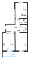 3 ккв (Евро) № 101 Корп.: 2 Уч. 28 , Секция 2  в ЖК ПАТИО. Уютный квартал