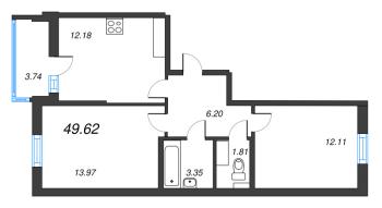 2 ккв № 157 Корп.: 2 Уч. 28 , Секция 3  в ЖК ПАТИО. Уютный квартал