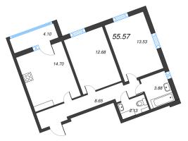 2 ккв № 298 Корп.: 2 Уч. 28 , Секция 5  в ЖК ПАТИО. Уютный квартал