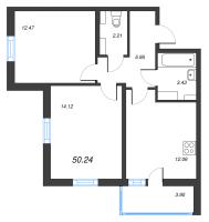 2 ккв № 103 Корп.: 2 Уч. 28 , Секция 2  в ЖК ПАТИО. Уютный квартал