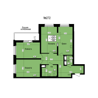 4 ккв (Евро) № 272 Дом: 8 Корп.: 3 , Секция 3  в ЖК ПРАГМА СИТИ