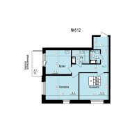 2 ккв № 512 Дом: 8 Корп.: 3 , Секция 5  в ЖК ПРАГМА СИТИ