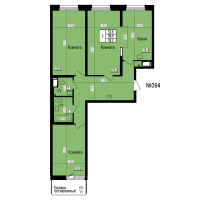 3 ккв № 394 Дом: 8 Корп.: 3 , Секция 4  в ЖК ПРАГМА СИТИ