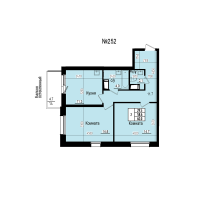 2 ккв № 252 Дом: 8 Корп.: 3 , Секция 3  в ЖК ПРАГМА СИТИ