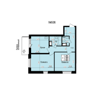 2 ккв № 506 Дом: 8 Корп.: 3 , Секция 5  в ЖК ПРАГМА СИТИ