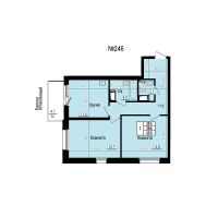 2 ккв № 246 Дом: 8 Корп.: 3 , Секция 3  в ЖК ПРАГМА СИТИ