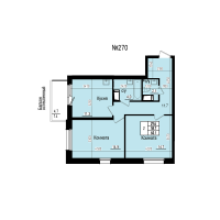 2 ккв № 270 Дом: 8 Корп.: 3 , Секция 3  в ЖК ПРАГМА СИТИ