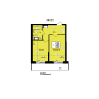 1 ккв № 161 Дом: 8 Корп.: 3 , Секция 2  в ЖК ПРАГМА СИТИ
