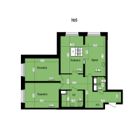 4 ккв (Евро) № 6 Дом: 8 Корп.: 3 , Секция 1  в ЖК ПРАГМА СИТИ