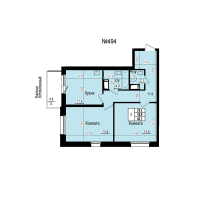 2 ккв № 494 Дом: 8 Корп.: 3 , Секция 5  в ЖК ПРАГМА СИТИ