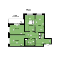 4 ккв (Евро) № 266 Дом: 8 Корп.: 3 , Секция 3  в ЖК ПРАГМА СИТИ