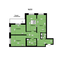 4 ккв (Евро) № 260 Дом: 8 Корп.: 3 , Секция 3  в ЖК ПРАГМА СИТИ