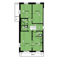 3 ккв № 708 Дом: 10 Корп.: 2 , Секция 5  в ЖК ПРАГМА city