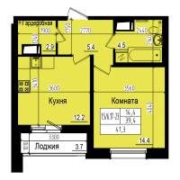 1 ккв № 787 Дом: 10 Корп.: 2 , Секция 5  в ЖК ПРАГМА city